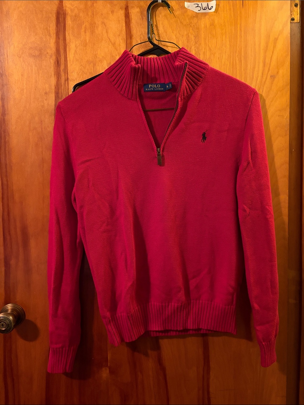 Polo by Ralph Lauren Men's Hot Pink Half-Zip Sweater